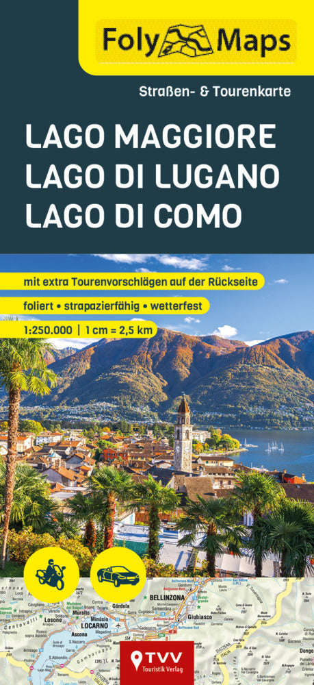 FolyMaps Lago Maggiore | Lago di Lugano | Lago di Como (Bikerbetten - Tvv Touristik Verlag Gmbh)