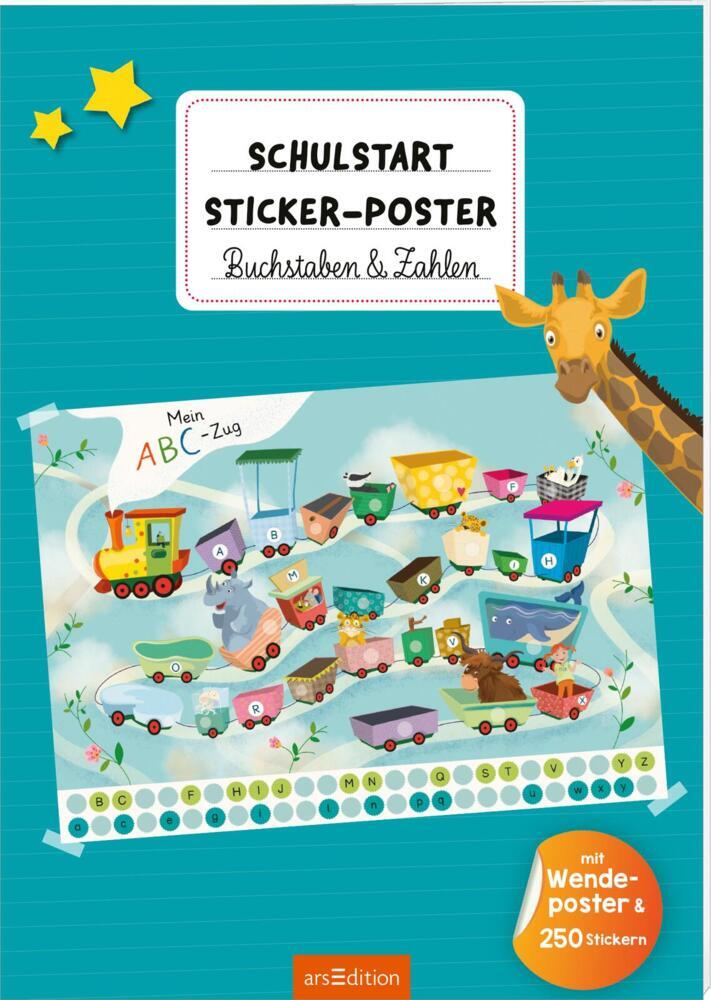 Schulstart-Sticker-Poster Buchstaben & Zahlen