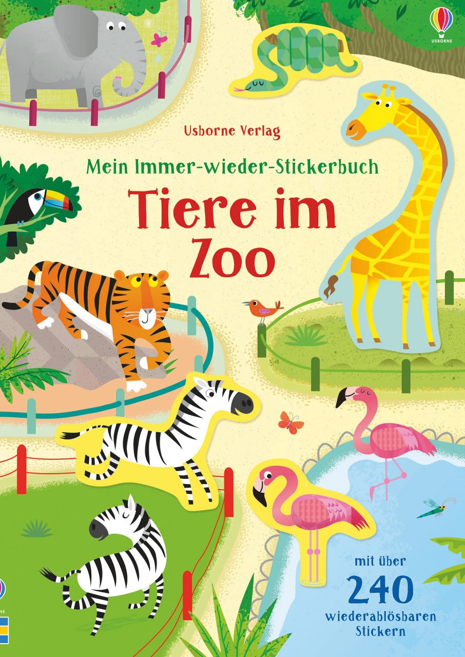 Usborne Publishing Mein Immer-wieder-Stickerbuch: Tiere im Zoo