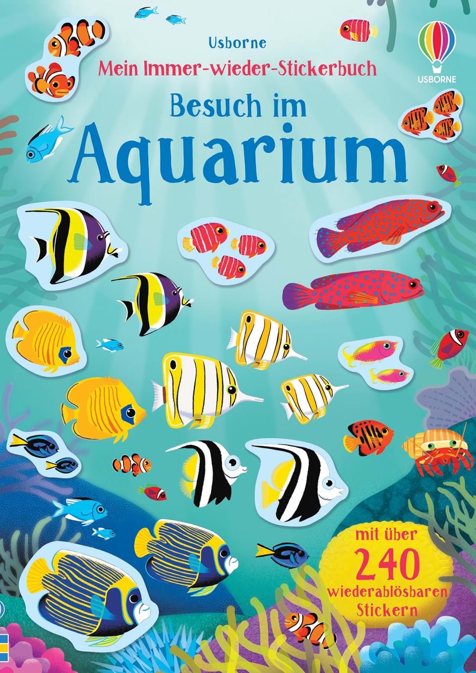 Usborne Publishing Mein Immer-wieder-Stickerbuch: Besuch im Aquarium (Deutsch, 2021, Hannah Watson, Marcella Grassi)