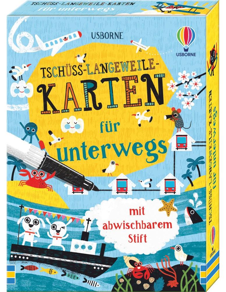 Tschüss-Langeweile-Karten für unterwegs