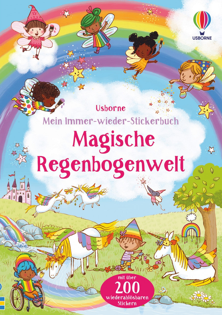 Usborne Publishing Mein Immer-wieder-Stickerbuch: Magische Regenbogenwelt