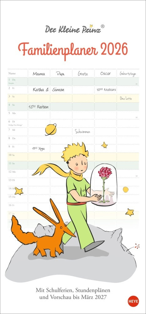 Der Kleine Prinz Familienplaner 2026