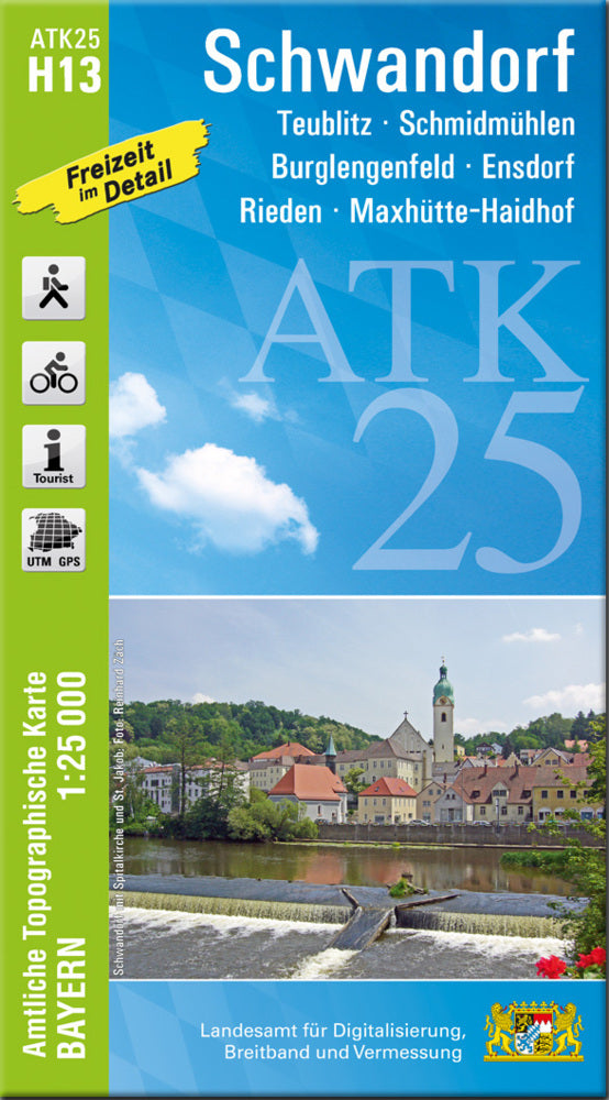 ATK25-H13 Schwandorf (Amtliche Topographische Karte 1:25000) (Breitband Und Vermessung, Bayern Landesamt Für Digitalisierung)