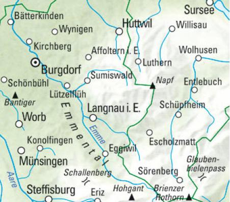 Kümmerly+Frey Wanderkarte 10 Emmental 1:60.000