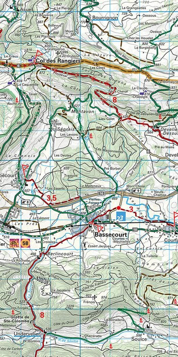 Hallwag Kümmerly+Frey Velokarte Jura-Delsberg-Biel