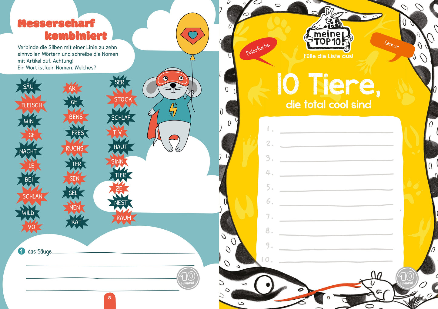 Bibliographisches Institut Mach 10! Tierisch genial - ab 8 Jahren (Deutsch, 2022, Janine Eck)