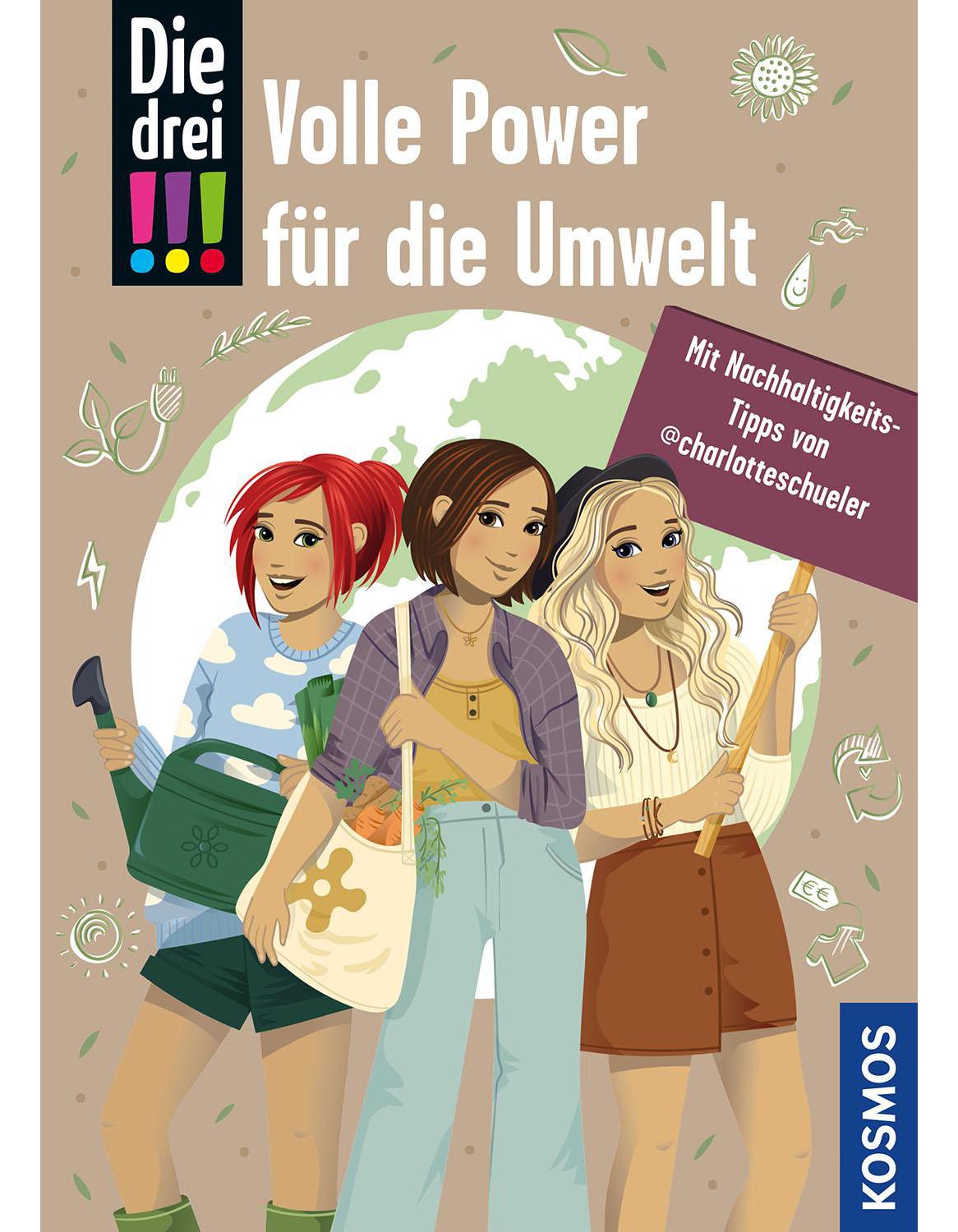 Kosmos Die drei !!!, Volle Power für die Umwelt (Deutsch, 2024, Charlotte Schüler, Milla Kerwien, Sonja Bullen)