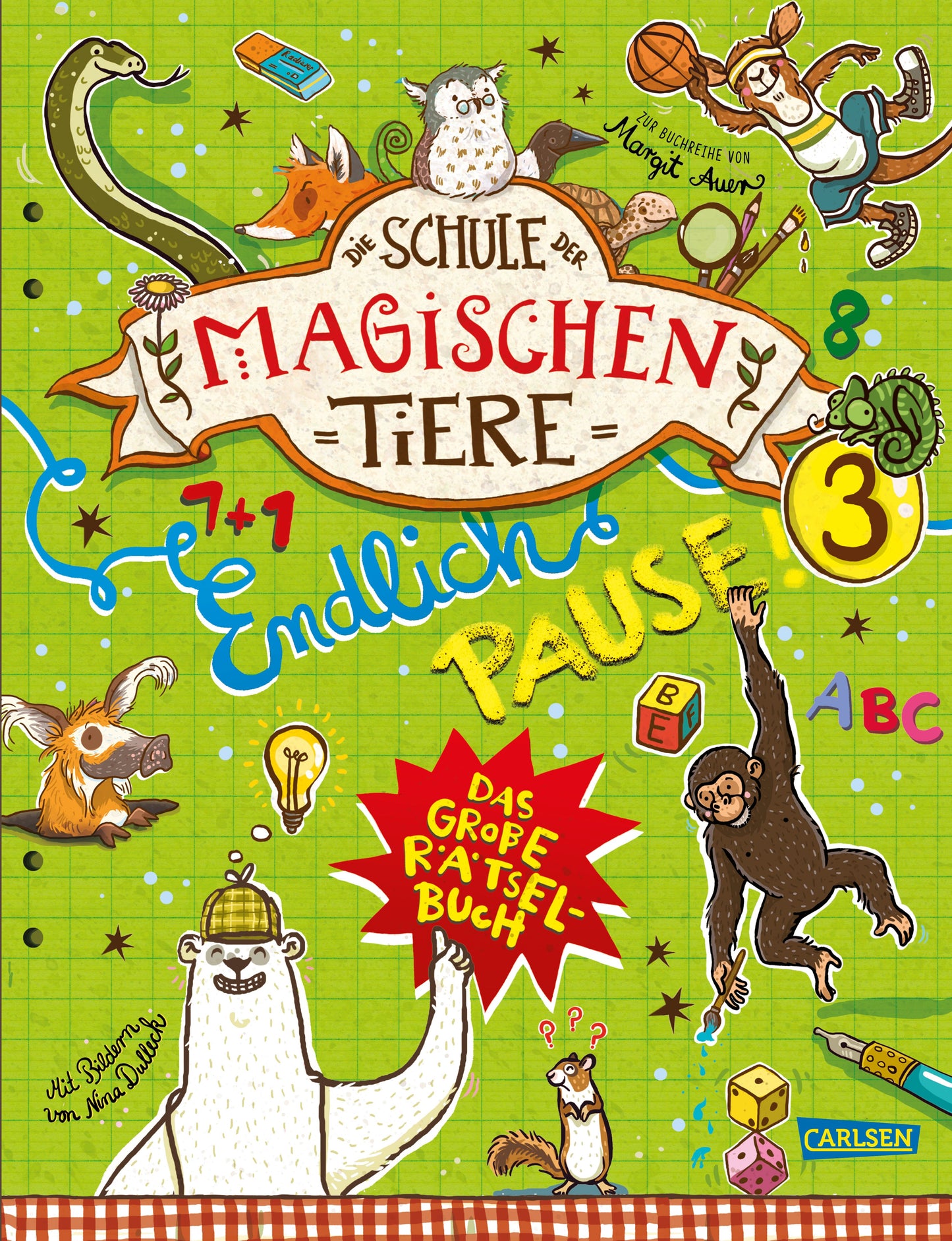 Carlsen Die Schule der mag Tiere - Endlich Pause! Rätselbuch (Deutsch, 2023, Christiane Hahn, Margit Auer, Nikki Busch)
