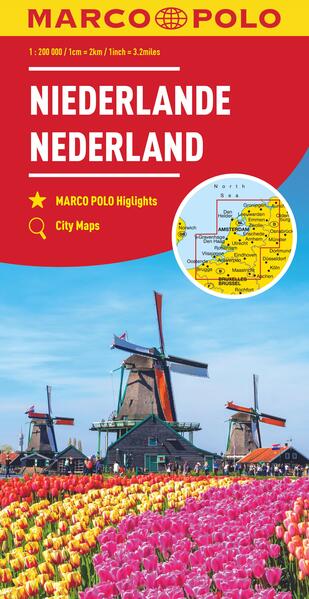 Marco Polo Regionalkarte Niederlande 1:200.000 (Deutsch, Französisch, Niederländisch, Englisch, 2023)