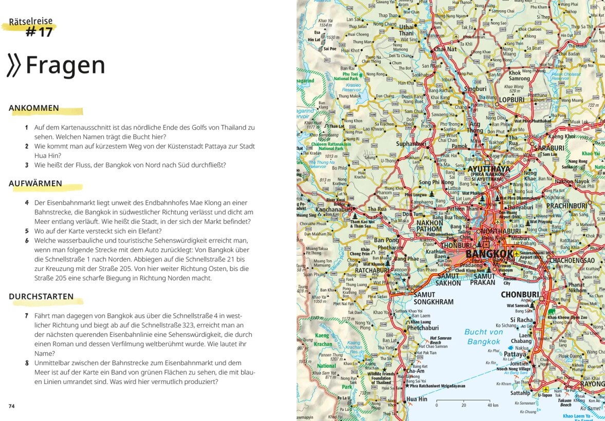 Landkarten-Rätselreise um die Welt