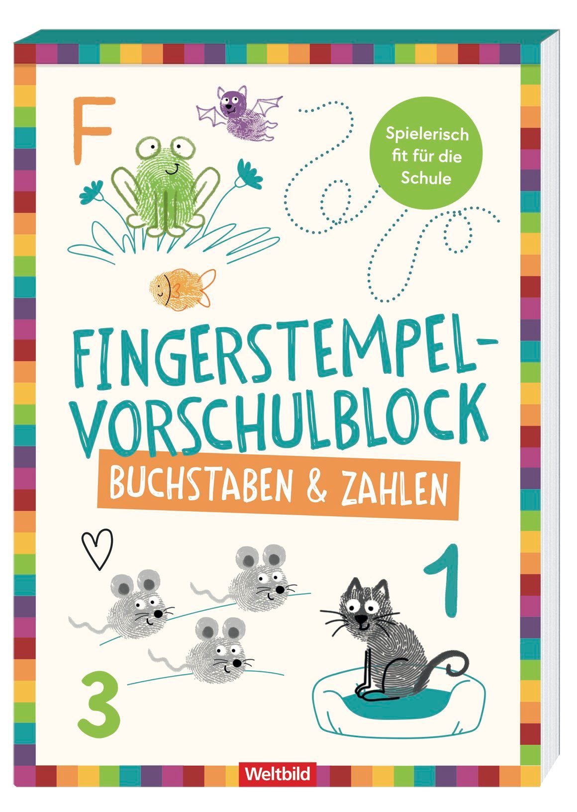 Fingerstempelblock Zahlen & Buchstaben