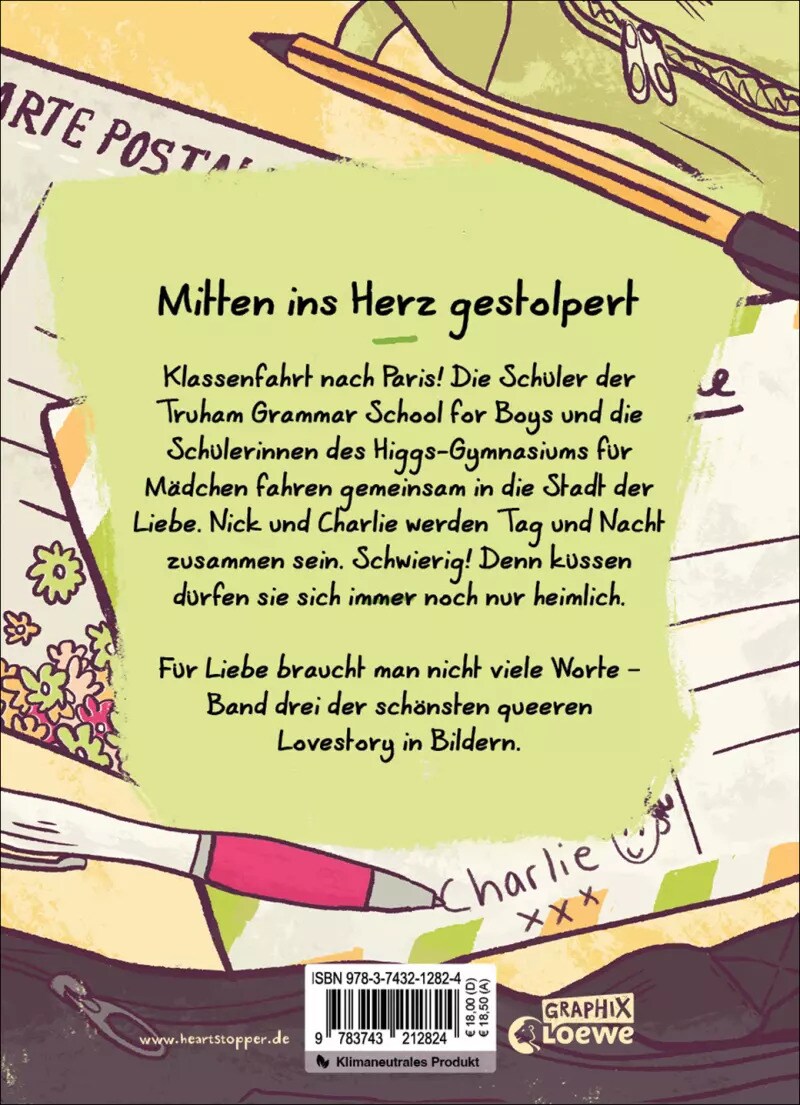Loewe Verlag Heartstopper Volume 3 (deutsche Hardcover-Ausgabe) (Deutsch, 2022, Alice Oseman, Vanessa Walder, Loewe Graphix)