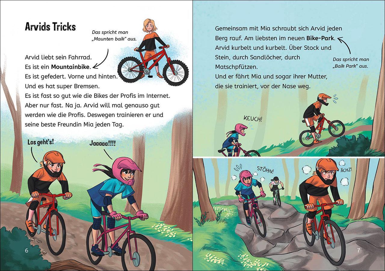 Loewe Leselöwen 3. Klasse - Aufregung im Bike-Park (Deutsch, 2024, Christian Tielmann, Loewe Erstlesebücher, Sarah-Lisa Hleb)