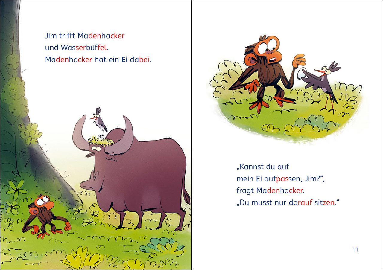 Loewe Leselöwen 1. Klasse - Jim ist mies drauf - Jim brütet etwas aus! (Deutsch, 2024, Suzanne Lang, Max Lang, Pia Jüngert)