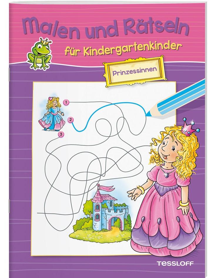 Malen und Rätseln für Kindergartenkinder. Prinzessinnen