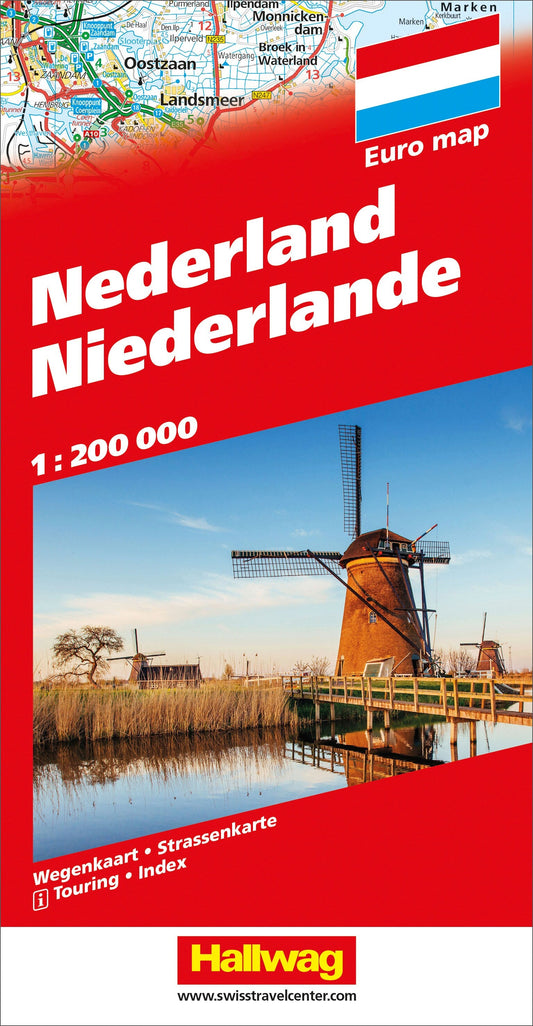 Hallwag Kümmerly+Frey Strassenkarte 382830998 Niederlande (Dis/BT) 1:200'000