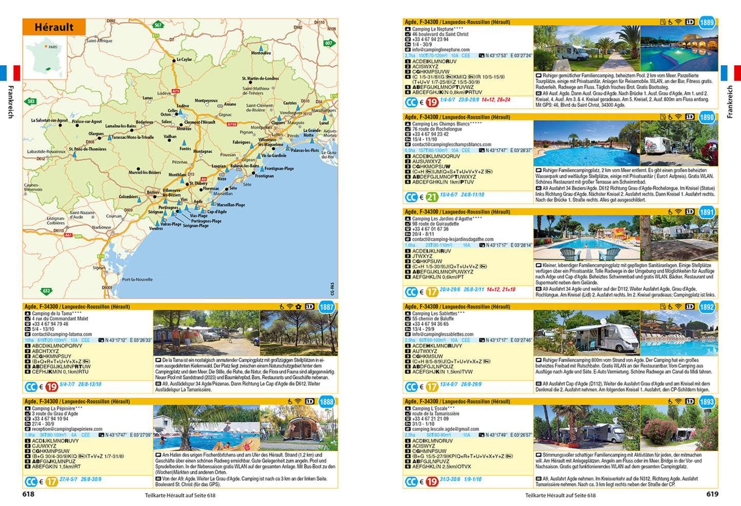 Hallwag Kümmerly+Frey HV ACSI CampingCard&Stellplatzführer (Deutsch, 2024, Hallwag, ACSI)