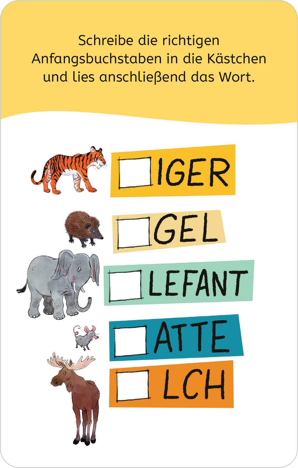 Erstes Lernen mit Spass - Zum Schulstart: 50 Übungskarten