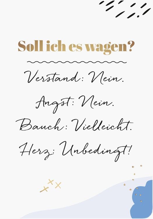 Eines Tages oder Tag eins - Motivationsk