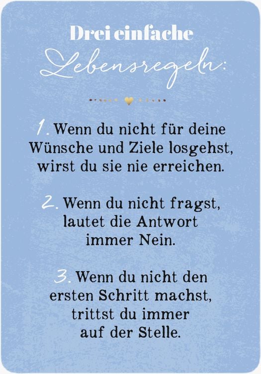 Eines Tages oder Tag eins - Motivationsk