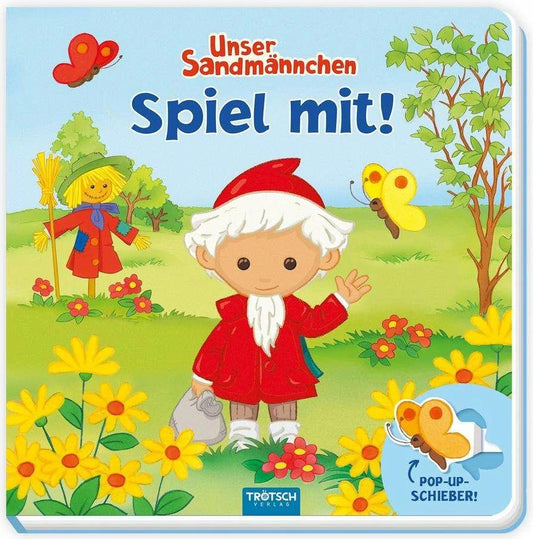 Trötsch Unser Sandmännchen Spiel mit Pappenbuch mit Pop-up-Schiebern