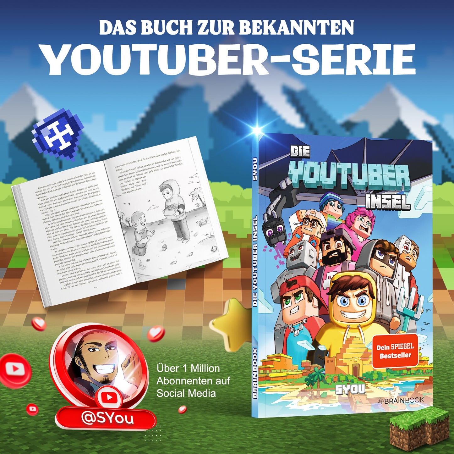 Brainbook Die Youtuber Insel (Deutsch, 2024, B.B.Scharp, Syou)