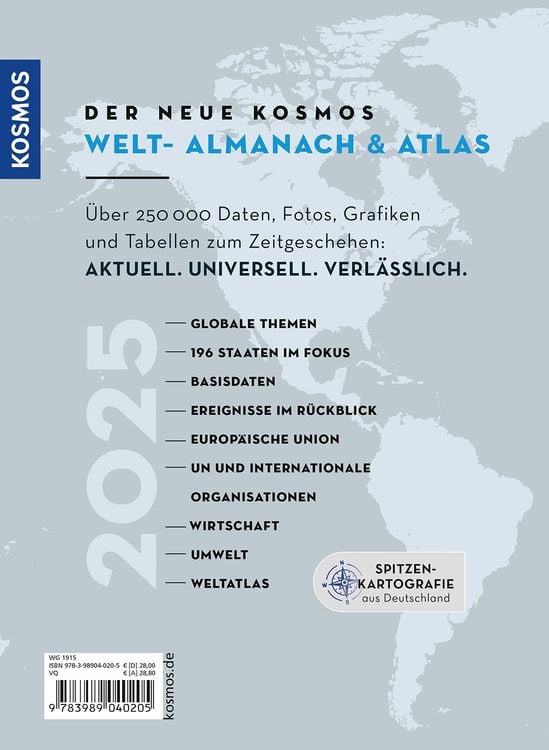 Der neue Kosmos Welt-Almanach & Atlas 20