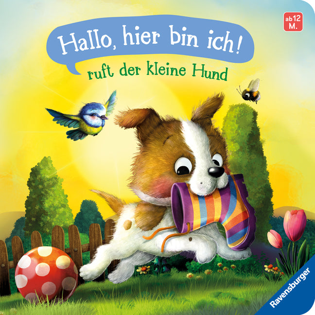 "Hallo, hier bin ich!", ruft der kleine Hund (Sabine Praml)