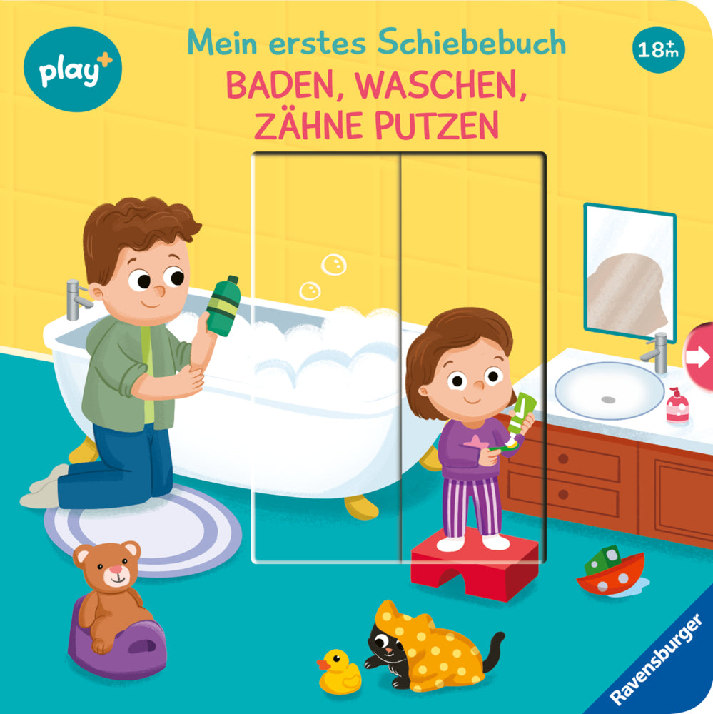 Play+ Mein erstes Schiebebuch Baden, waschen, Zähne putzen - ab 18 Monate (Maria Höck)