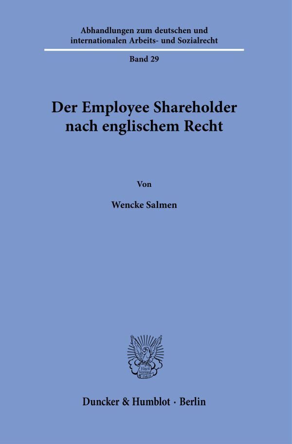 Der Employee Shareholder nach englischem Recht (Wencke Salmen)