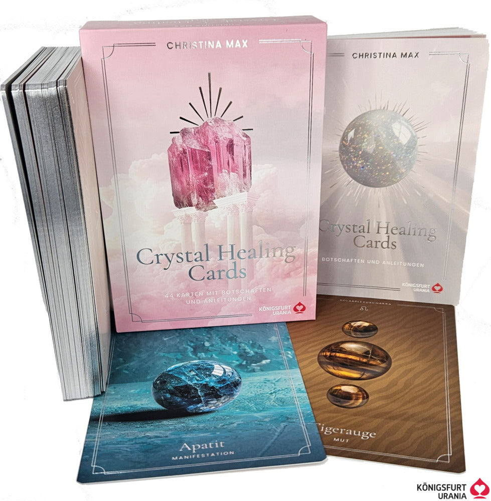 Crystal Healing Cards - 44 Karten mit Botschaften und Anleitung (Heilsteine, Edelsteine, Kristalle - Bedeutung und Anwendung) (Christina Max)
