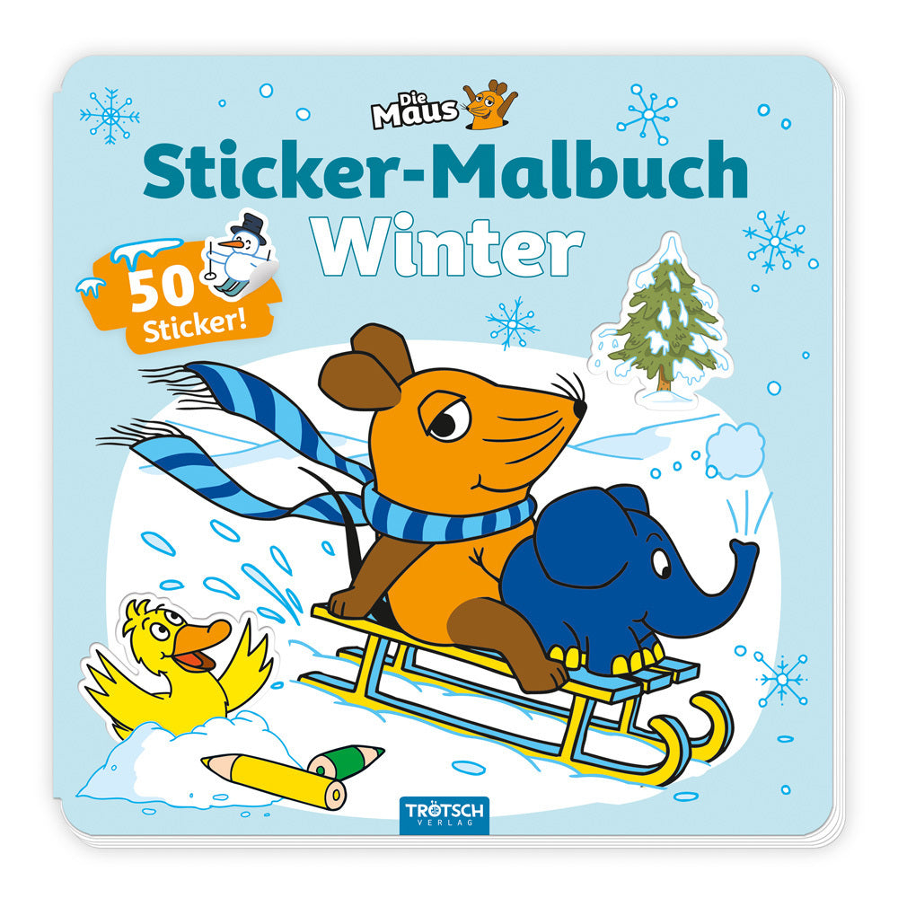 TRÖTSCH - Die Maus Stickermalbuch Winter Malbuch mit Stickern | Ab 4 Jahren (Trötsch Verlag Gmbh & Co.Kg)