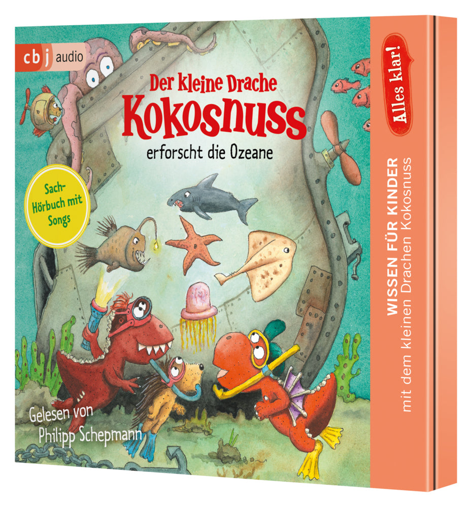 Alles klar! Der kleine Drache Kokosnuss erforscht die Ozeane, 1 Audio-CD (Ingo Siegner)