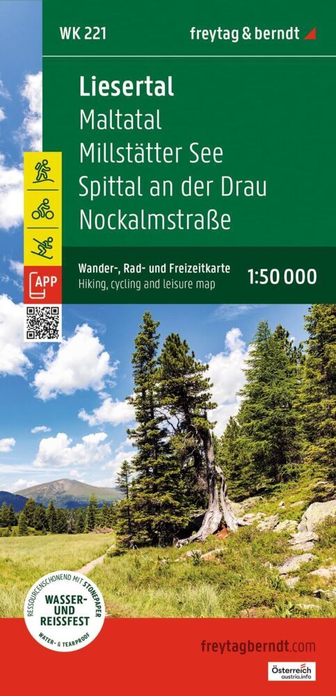 freytag & berndt Wanderkarte Liesertal - Maltatal - Millstätter See - Spittal an der Drau - Nockalmstraße 1:50.000