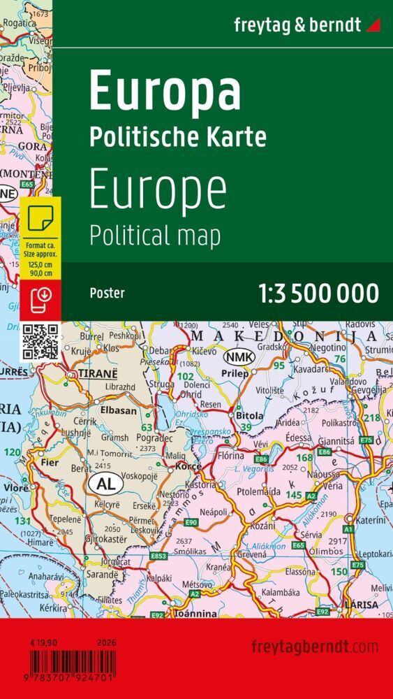 freytag & berndt Poster Europa politisch 1:3, 5 Mio.