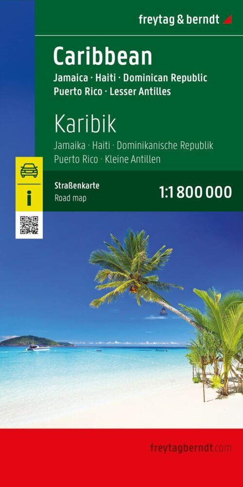 freytag & berndt Straßenkarte Karibik, Jamaika - Haiti - Dominikanische Republik - Puerto Rico 1:1, 8 Mio.