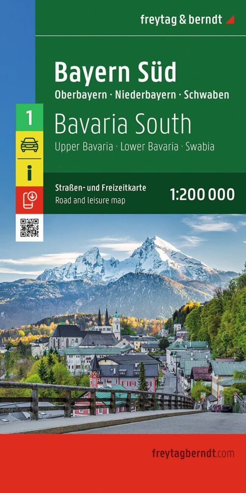 freytag & berndt Straßenkarte Bayern Süd - Ober- und Niederbayern - Schwaben 1:200.000