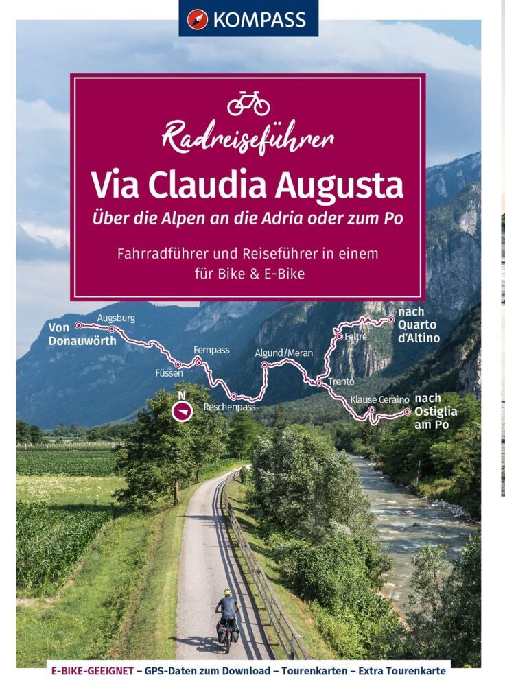 KOMPASS Radreiseführer Via Claudia Augusta (Christoph Mag. Tschaikner)