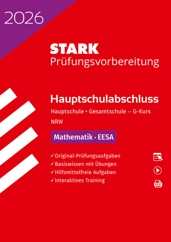 STARK Mathematik G-Kurs - Hauptschulabschluss (EESA) 2026 NRW - Prüfungsvorbereitung, m. 1 Buch, m. 1 Beilage