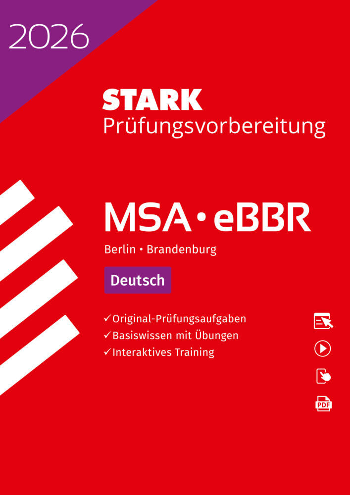 STARK Deutsch - MSA/eBBR 2026 Berlin/Brandenburg - Prüfungsvorbereitung, m. 1 Buch, m. 1 Beilage
