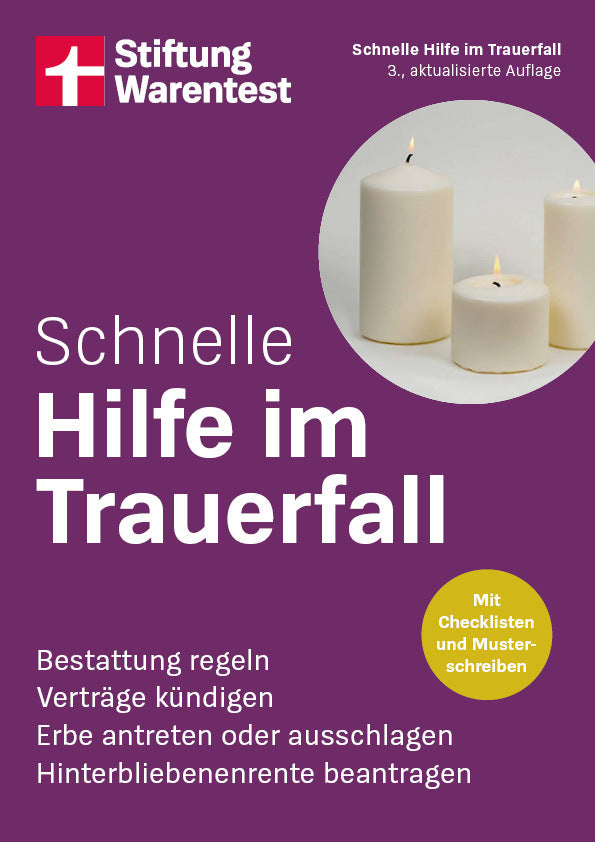 Schnelle Hilfe im Trauerfall (Stiftung Warentest)