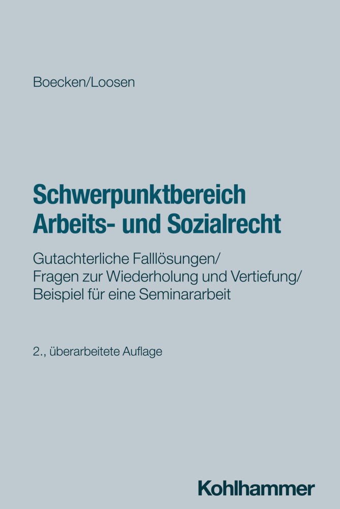 Schwerpunktbereich Arbeits- und Sozialrecht (Winfried Boecken)