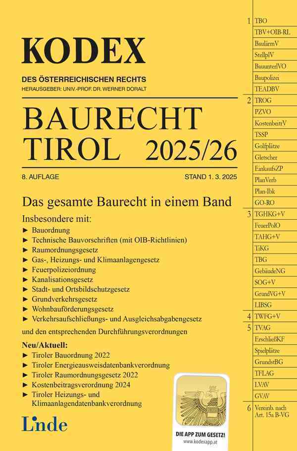 KODEX Baurecht Tirol 2025/26 (Theresa Gstöttner)