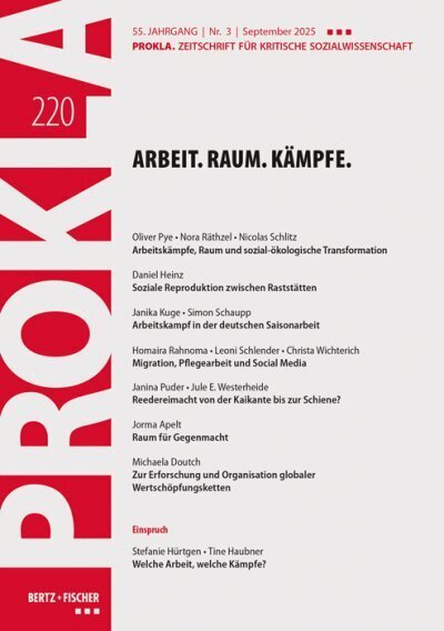 Arbeit. Raum. Kämpfe. (Prokla)