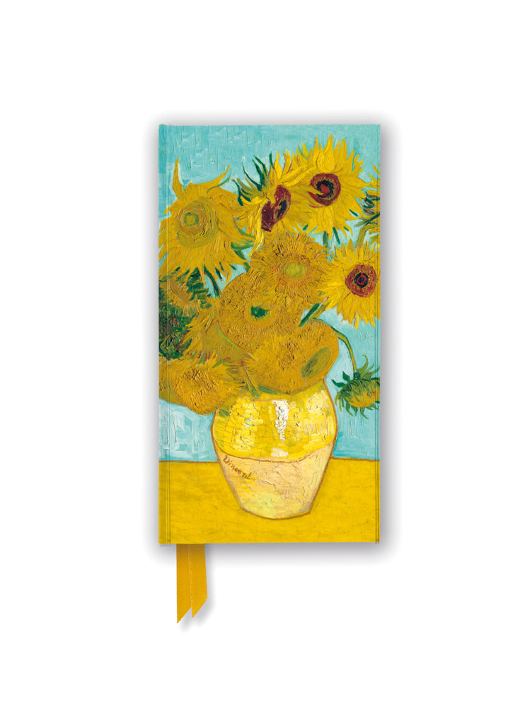 Schmales Hardcover-Notizbuch: Vincent van Gogh, Sonnenblumen (Flame Tree Publishing)