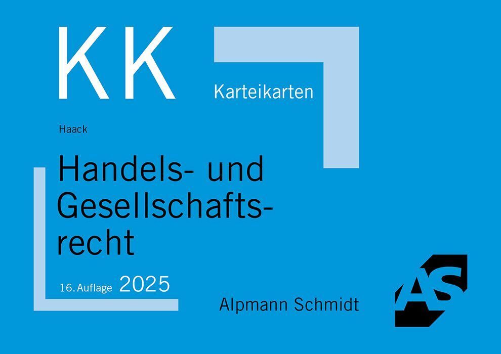 Karteikarten Handels- und Gesellschaftsrecht (Claudia Haack)