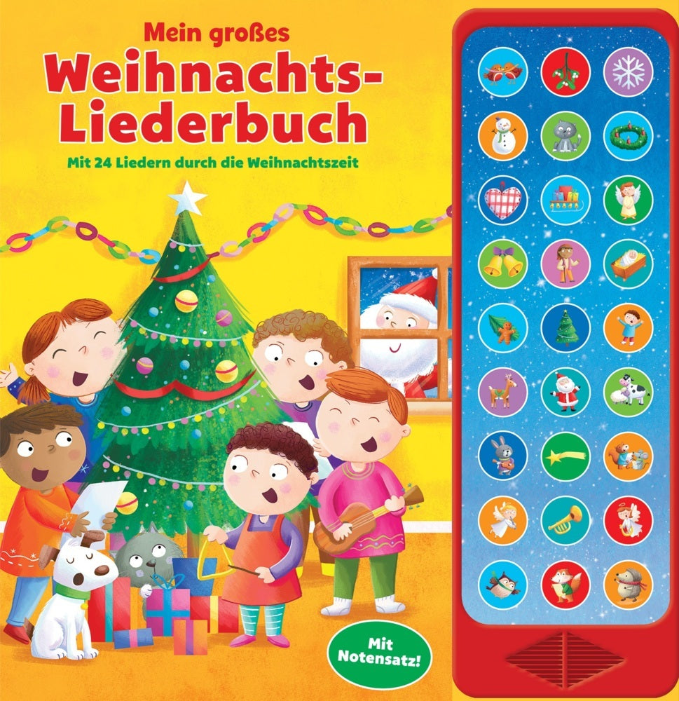 Mein großes Weihnachtsliederbuch - Mit 24 Liedern durch die Weihnachtszeit - 27-Button-Soundbuch - Hardcover-Buch mit 27 Melodien und Geräuschen (Phoenix International Publications Germany Gmbh)