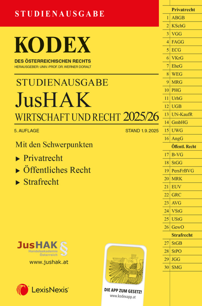 KODEX JusHAK 2025/26 - inkl. App (Werner Doralt)