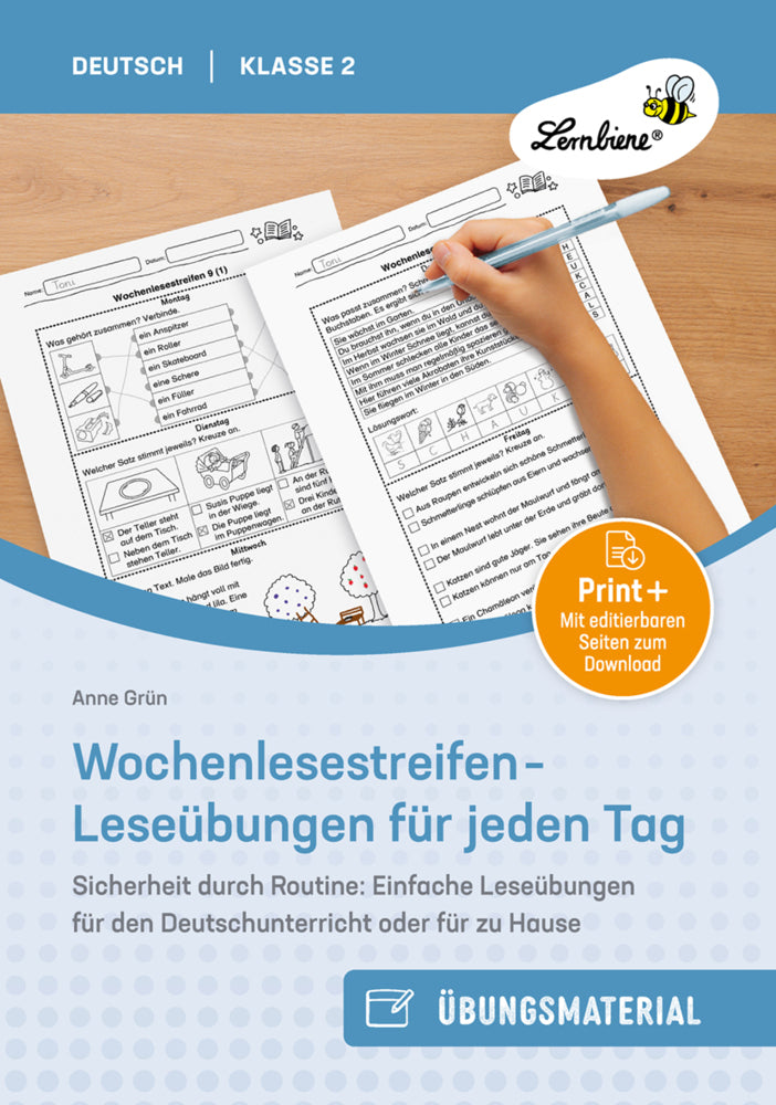 Wochenlesestreifen - Leseübungen für jeden Tag (Anne Grün)